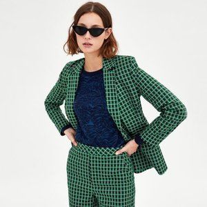 Zara | Blue Tropical Print Sweater